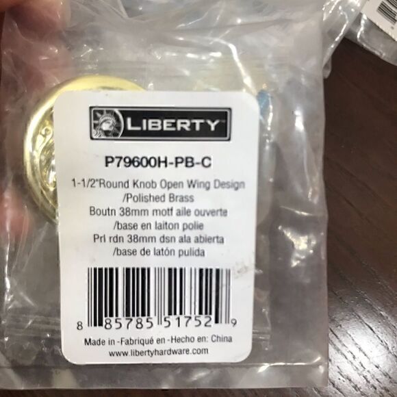 12Pcs. 1.5 inch Polished Brass Round Knobs pulls - Picture 3 of 4